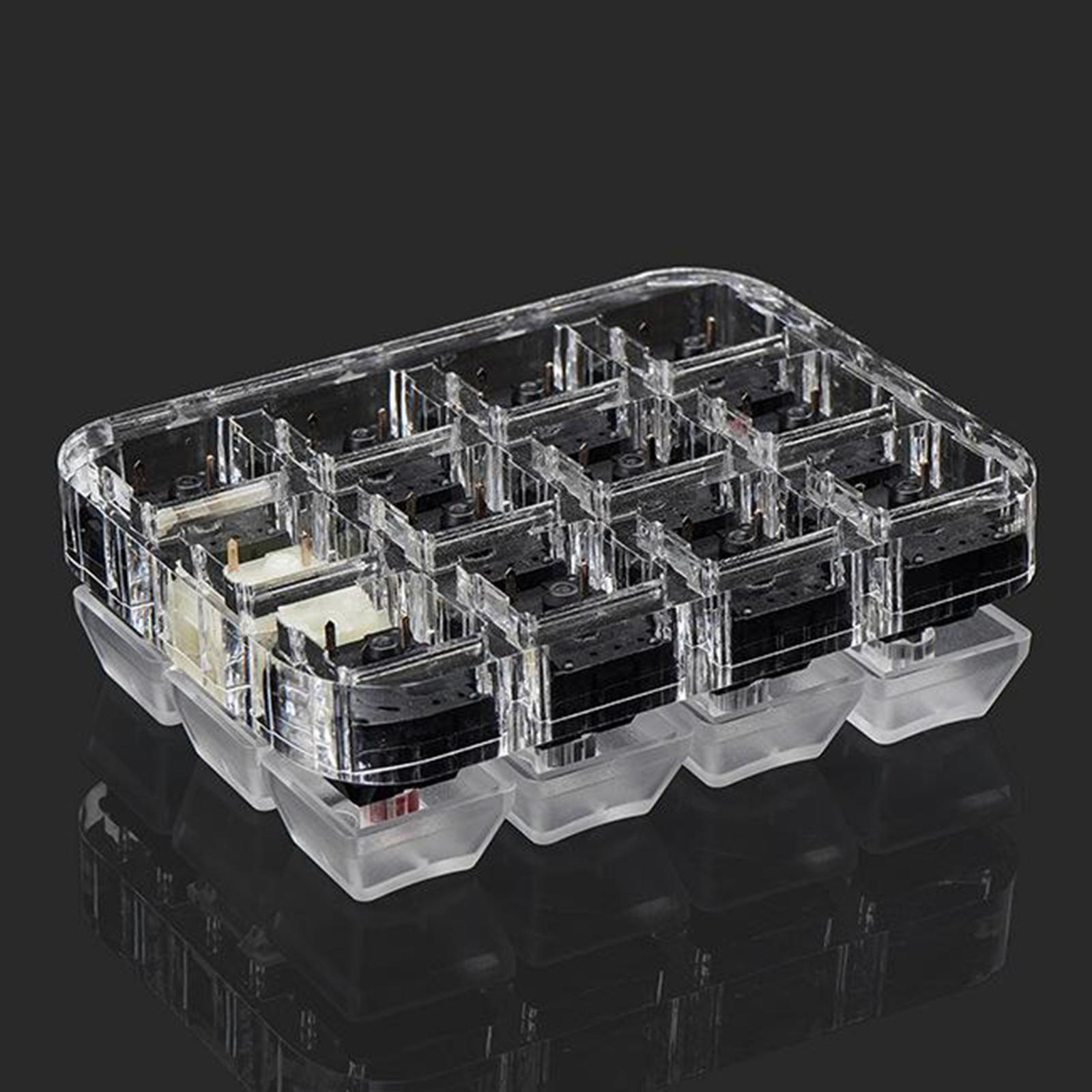 2 Pieces Transparent Switch Tester Base Acrylic Plate for Cherry Mx Switch