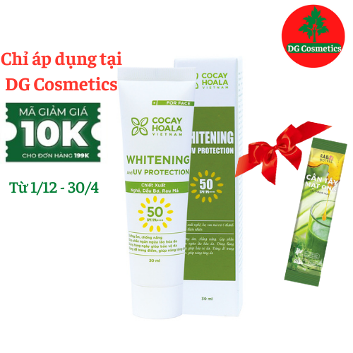 Kem Chống Nắng Bơ Nghệ COCAYHOALA Kiềm Dầu SPF50+, Tặng Kèm Bột Cần Tây Mật Ong Motree