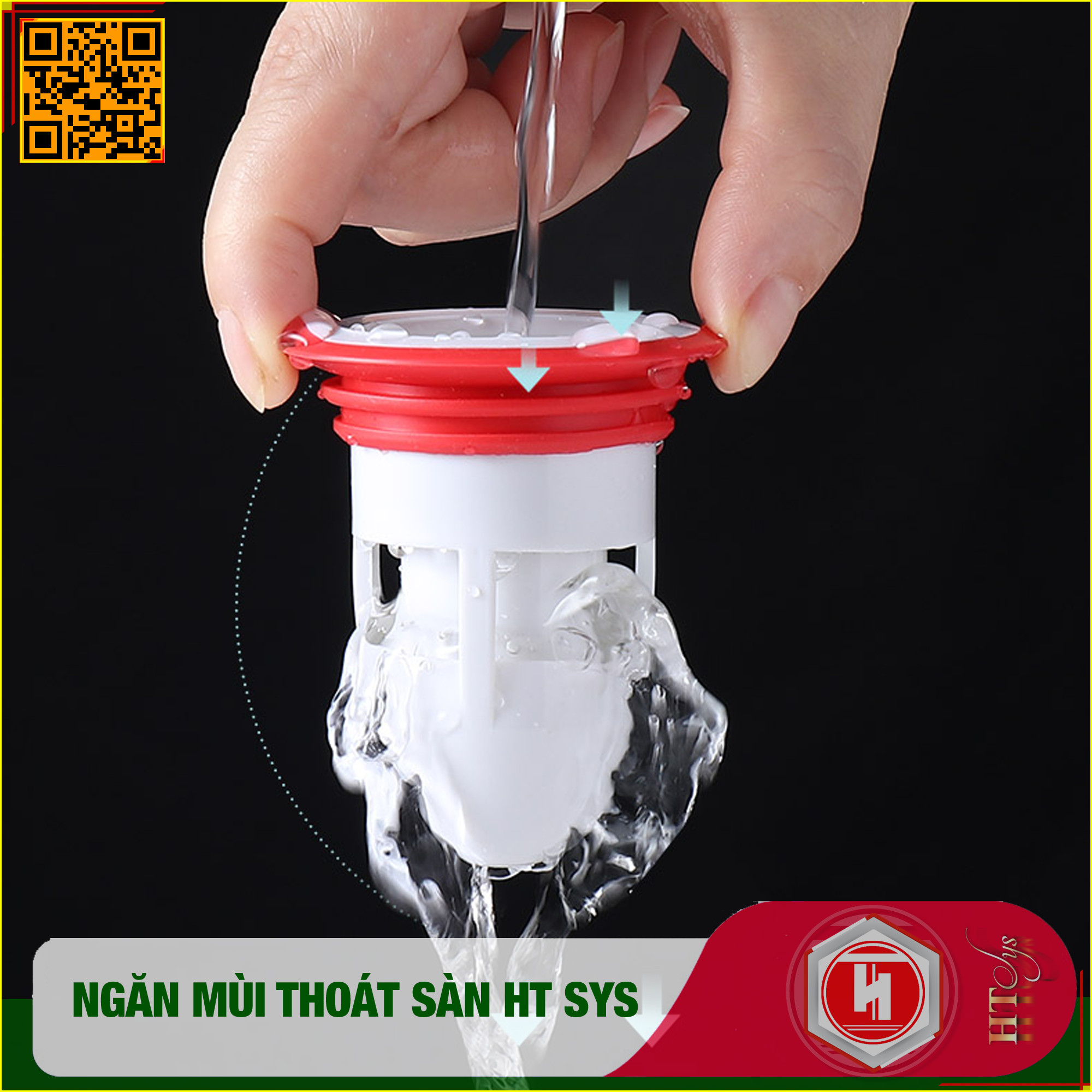 Nắp Chống Mùi Hôi Cống HT SYS - Ngăn Mùi Thoát Sàn, Ngăn Côn Trùng, Chống Trào Ngược - Không Cản Trở Dòng Chảy - Phù Hợp Với Lỗ Thoát Sàn Từ 3.8cm Đến 5cm