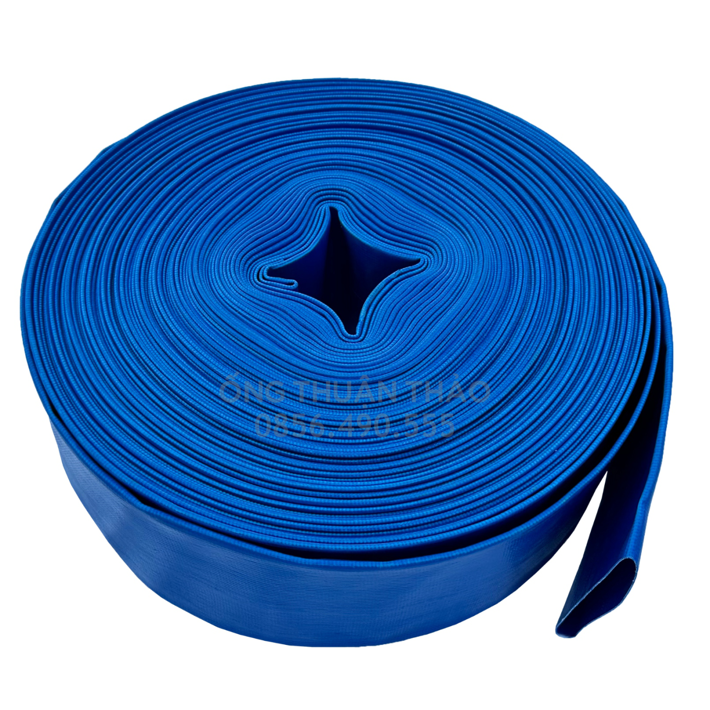 ỐNG BẠT CỐT DÙ PHI 76mm XANH DƯƠNG CUỘN 20M - ỐNG BẠT NƯỚC ỐNG THUẬN THẢO