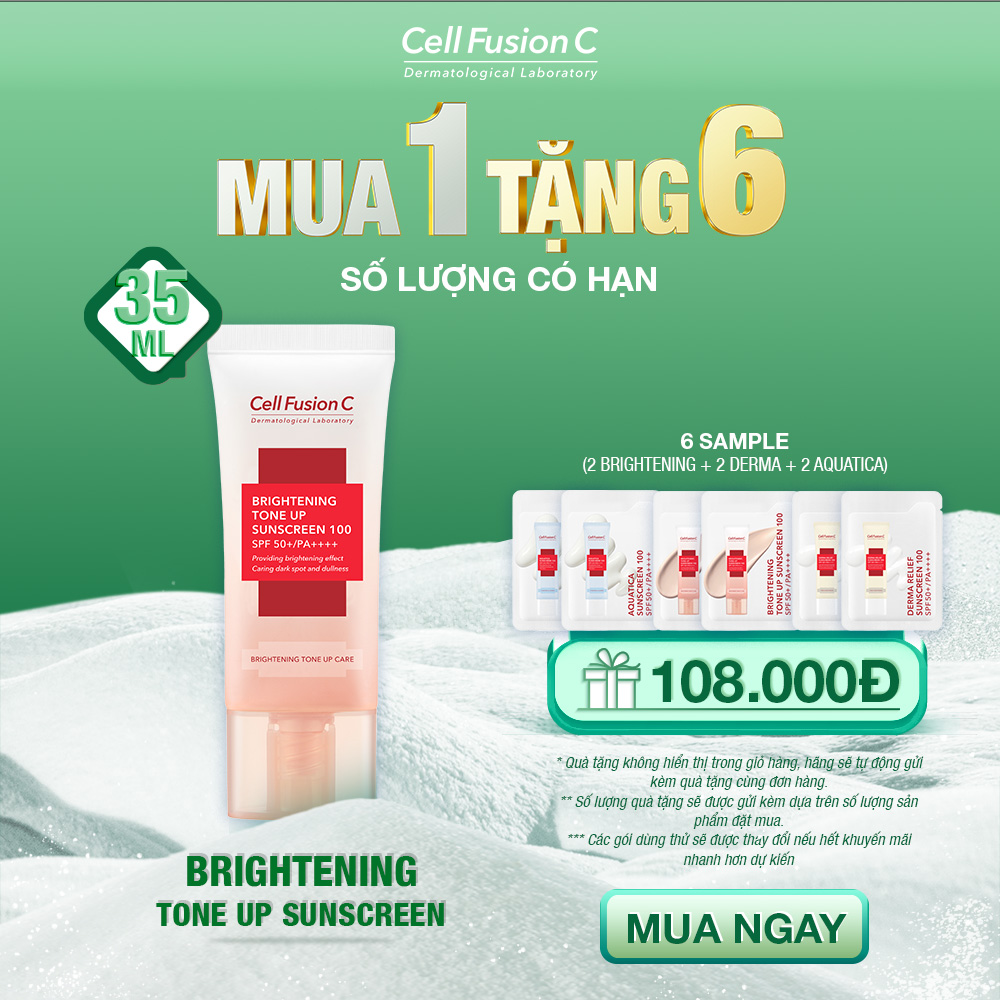 Kem Chống Nắng Nâng Tông Dưỡng Trắng Cell Fusion C Brightening Tone Up Sunscreen 100 SPF 50+/PA++++