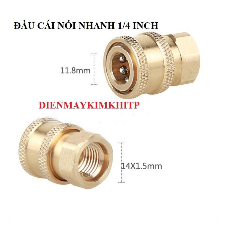 Béc phun gắn súng xịt rửa xe áp lực cao 15,25,40 độ Ren nối nhanh 1/4 inch béc xịt