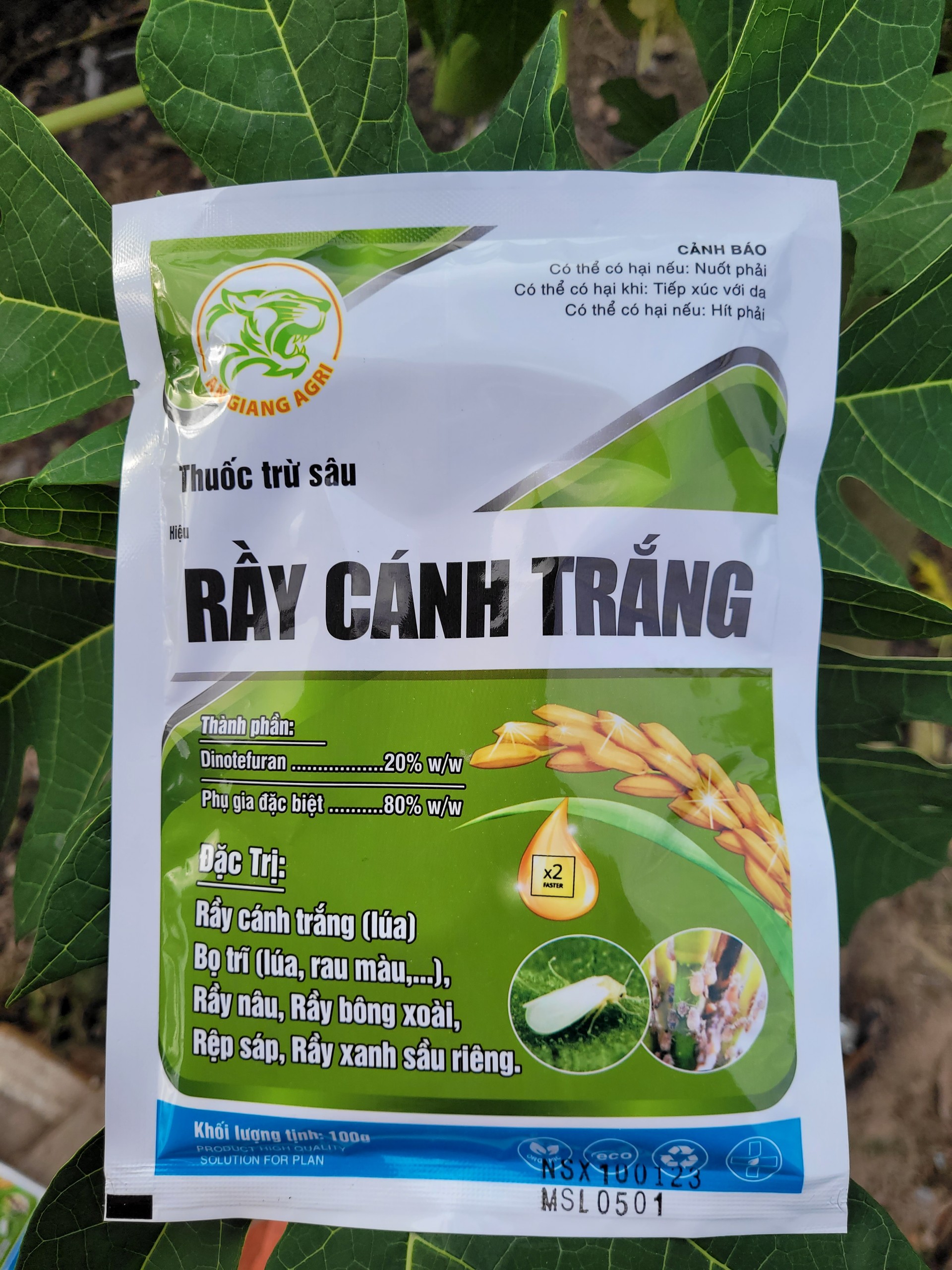 Trừ RẦY CÁNH TRẮNG trên lúa, bọ nhảy, rầy xanh, rầy bông xoài gói 100gram