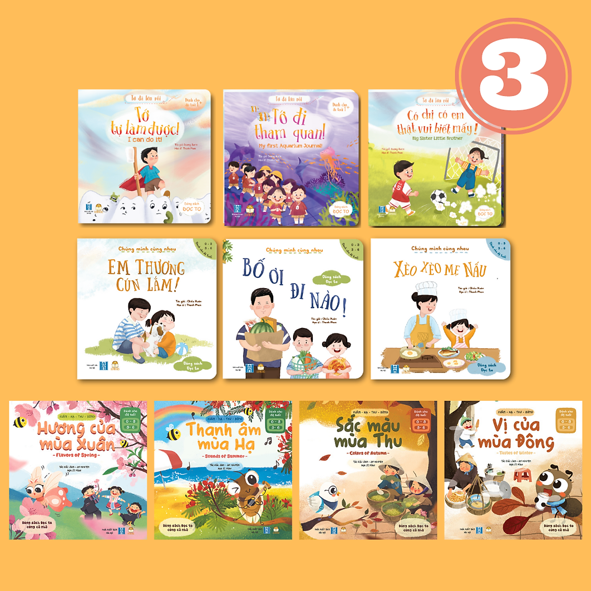 Set 10 Cuốn Sách Cho Bé 3 Tuổi - Truyện Tranh Thiếu Nhi Cho Trẻ 3 Tuổi