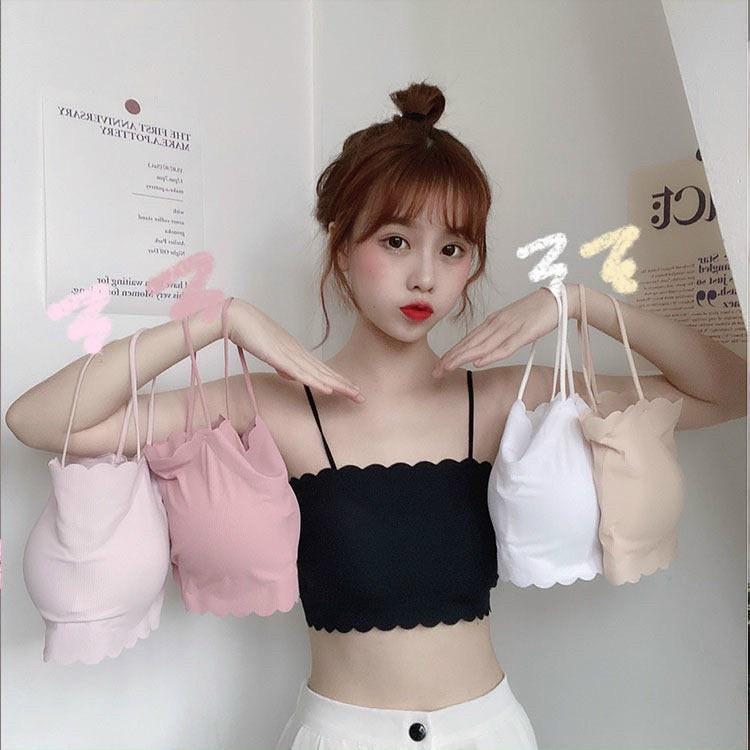 Áo 2 Dây Nữ Hàn Quốc Có Đệm Viền Ren 5 Màu Siêu Xinh