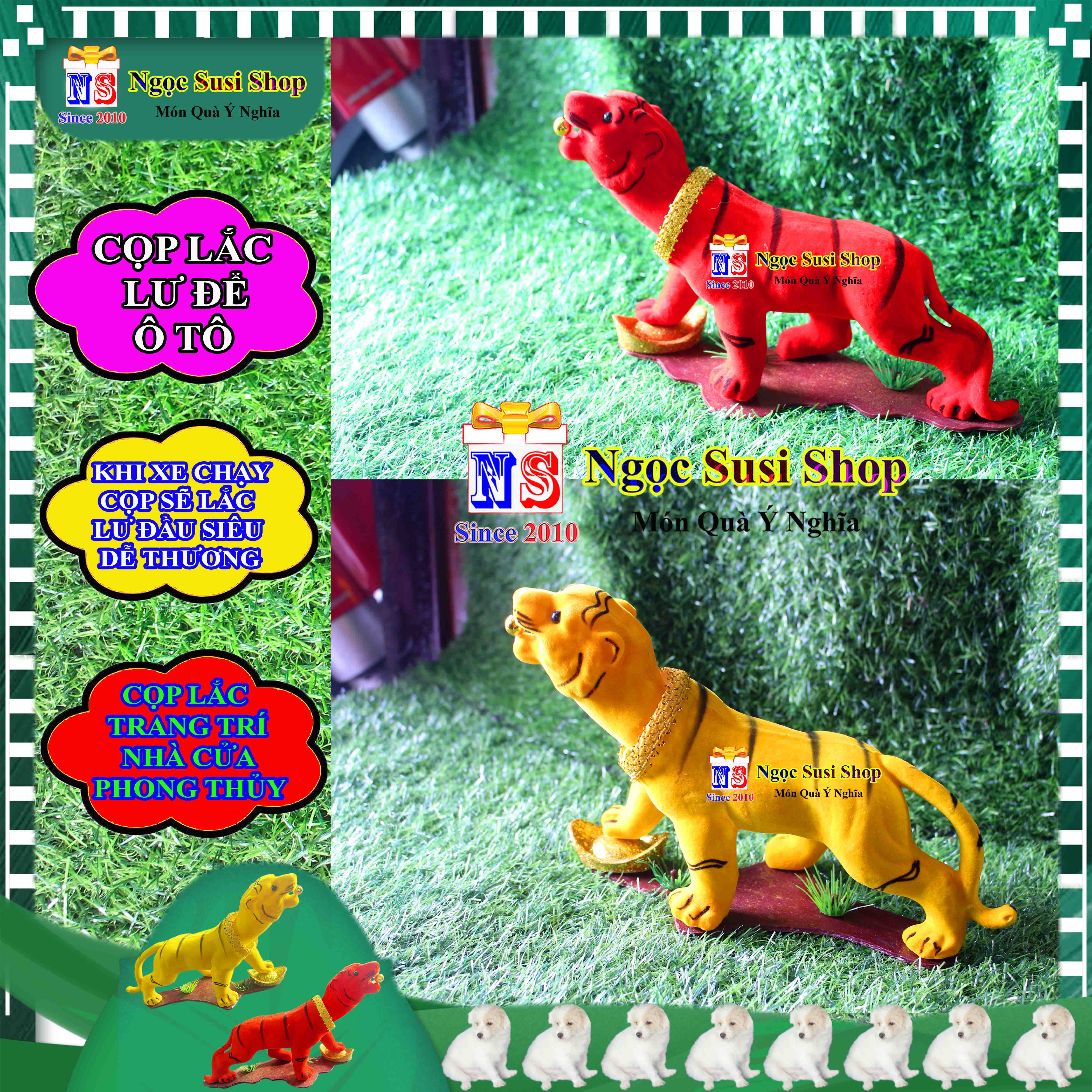 CON HỔ ĐỂ TAPLO Ô TÔ XE HƠI LẮC LƯ ĐẦU PHONG THỦY - CON CỌP ĐỂ Ô TÔ PHONG THỦY LẮC LƯ