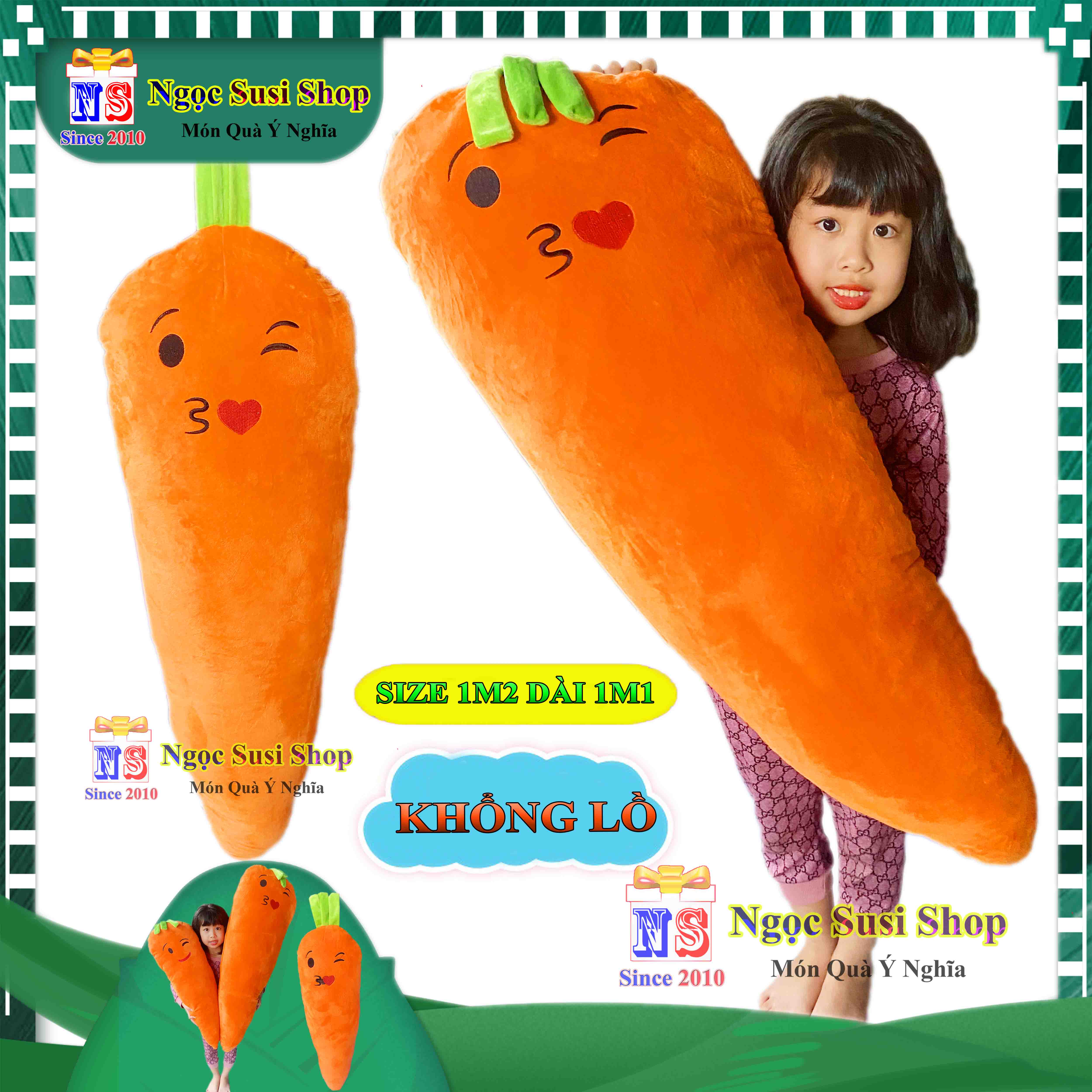 GẤU BÔNG CỦ CÀ RỐT ÔM NGỦ SIÊU TO DÀI RẤT MỊN NHA - GỐI ÔM HÌNH CÀ RỐT