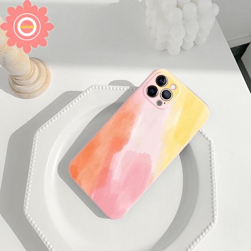 Watercolor Phone Case for Vivo Y12s Y31 2021 Y91 Y93 Y95 Y20i Y11 Y20 Y12 Y12i Y17 Y15 Y30 Y50 Y53 Y30i Y91C Y20s Y51 2020 Gradient Matte Soft Silicone Back Cover - Y3