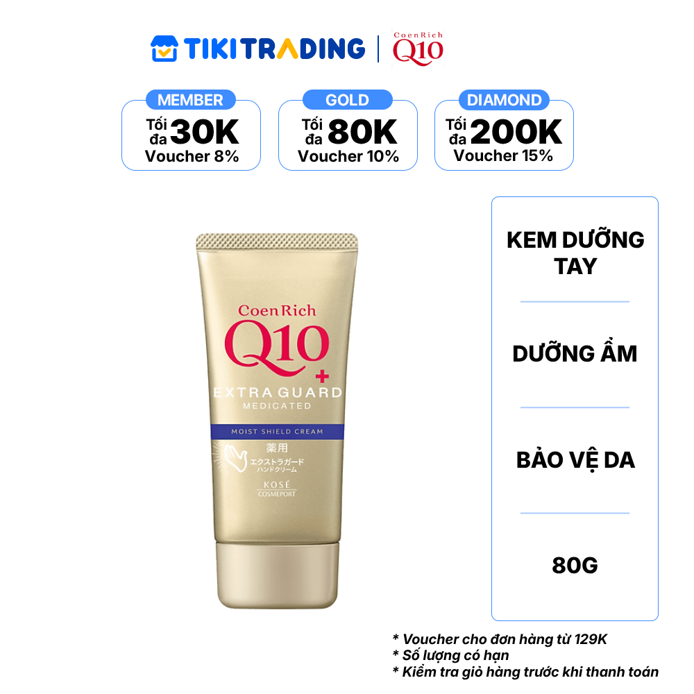 Kem tay dưỡng ẩm và tăng cường hàng rào bảo vệ da COENRICH Q1 (80 g/tuýp)