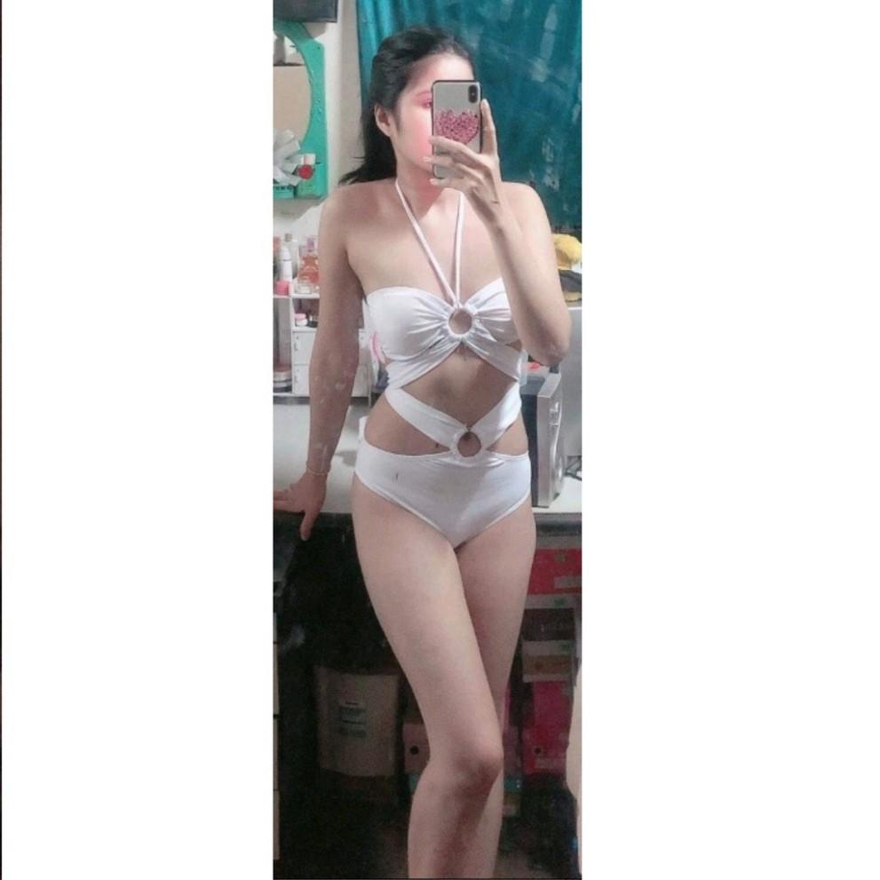 freeship Đồ bơi bikini 2 mảnh phối khoen màu trắng đẹp VATIXA BKN37