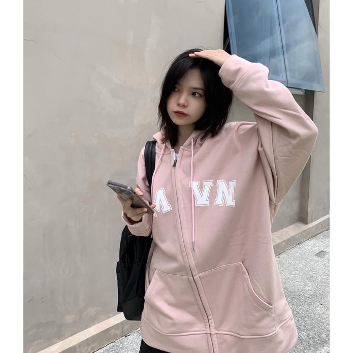 Áo HOODIE ZIP unisex THE MIDDLE (khoá kéo, vải nỉ bông)