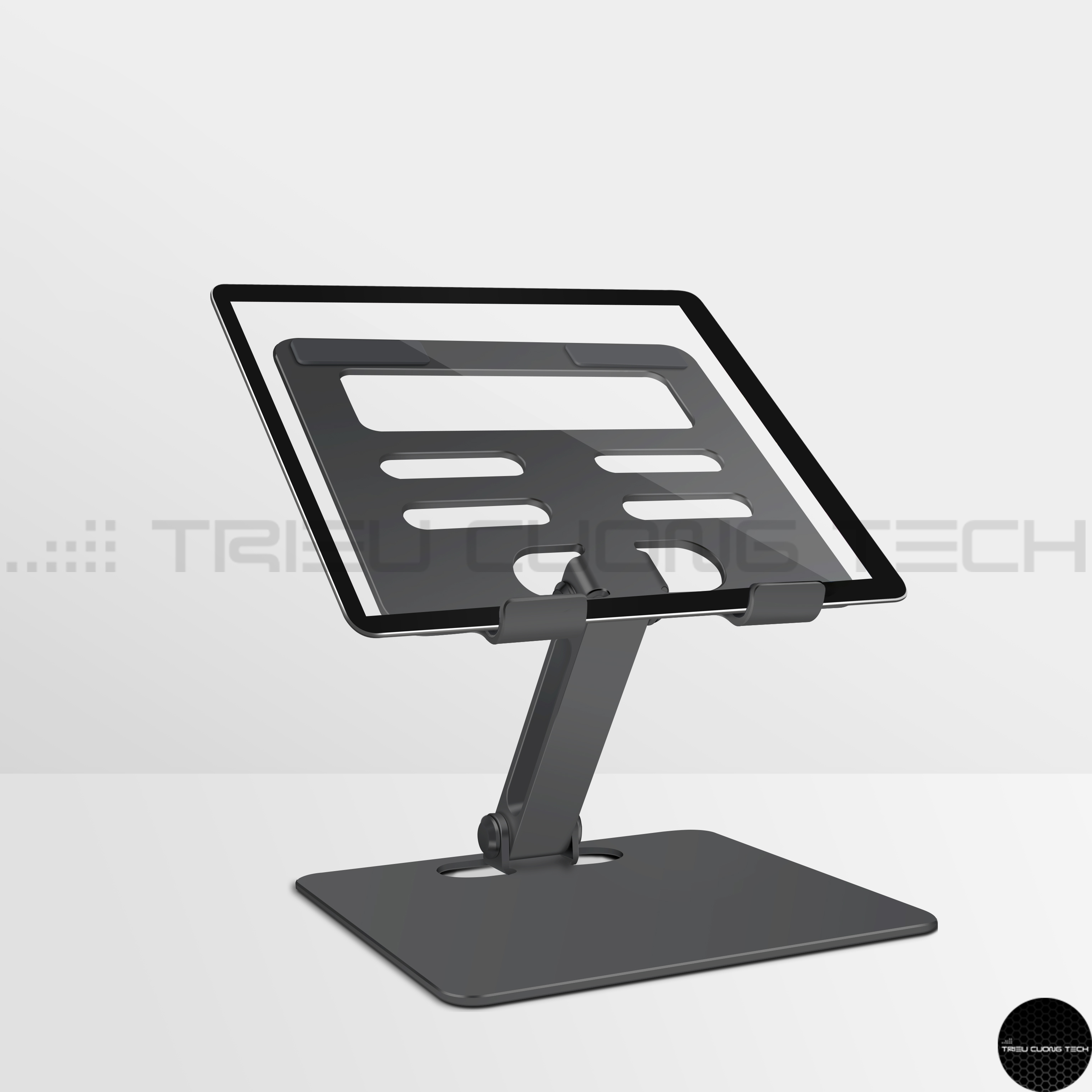 Giá Đỡ Dành Cho Máy Tính Bảng iPad Tablet Điện Thoại  Hợp Kim Nhôm Nguyên Khối Xoay Chuyển 360 Độ-Nâng Hạ Điều Chỉnh Góc Nhìn Tùy Thích-Gấp Gọn Tiện Lợi-Hàng Chính Hãng