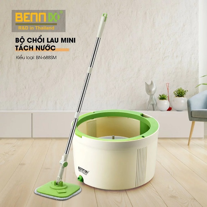 Bộ chổi lau nhà tách nước bẩn mini thông minh Bennix BN-688SM