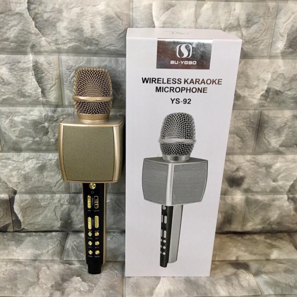 Mic karaoke ys92 kiêm bluetooth karaoke di động dùng làm loa trợ giảng , âm thanh to rõ ràng , mic hát nh