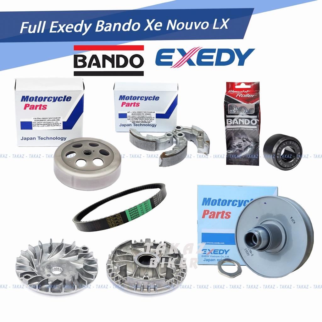 A4 Full trọn bộ nồi Exedy trước và sau có Pulley dùng cho xe Luvias Fi / Nouvo 4 - Nouvo 5 hãng Exedy Công nghệ Japan