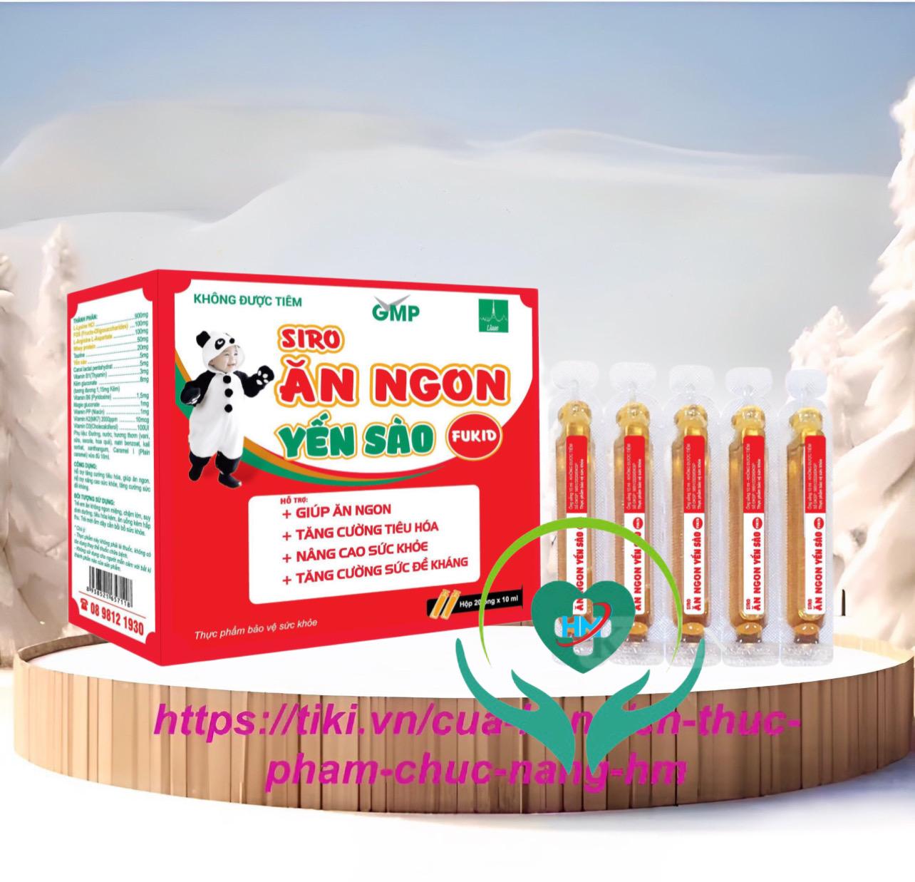 Lisse ￼Siro ĂN NGON YẾN SÀO  Fukid ( hộp 20 ống) - Ăn ngon, kích thích tiêu hoá, tăng miễn dịch cho trẻ