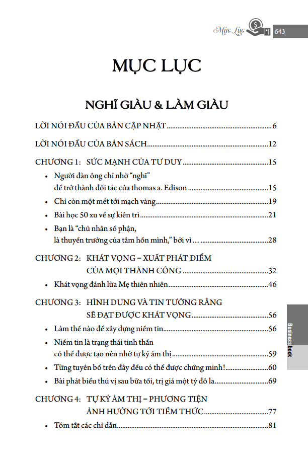 Sách Sức Mạnh Làm Giàu Kỳ Diệu - Nghĩ Giàu & Làm Giàu - Những Nấc Thang Kỳ Diệu Chạm Đến Thành Công Chìa Khóa Thành Công (Napoleon Hill)