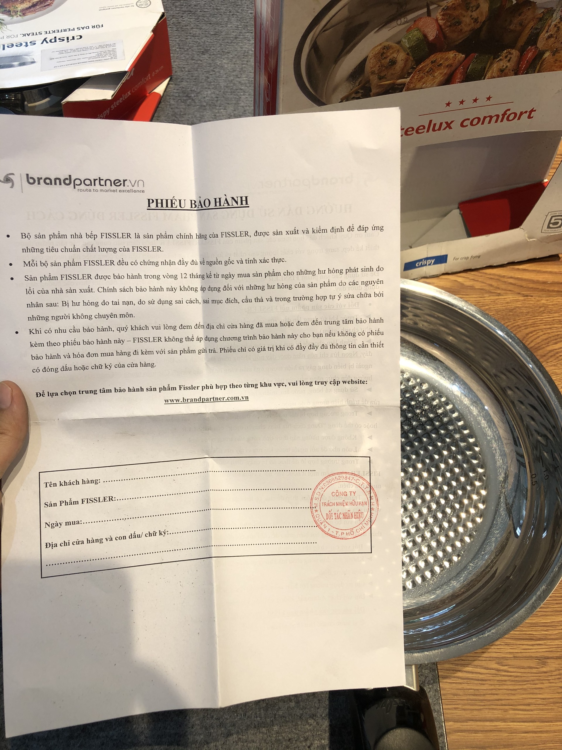 Chảo Inox Fissler Crispy Steelux Comfort - SX tại Đức - Hàng chính hãng