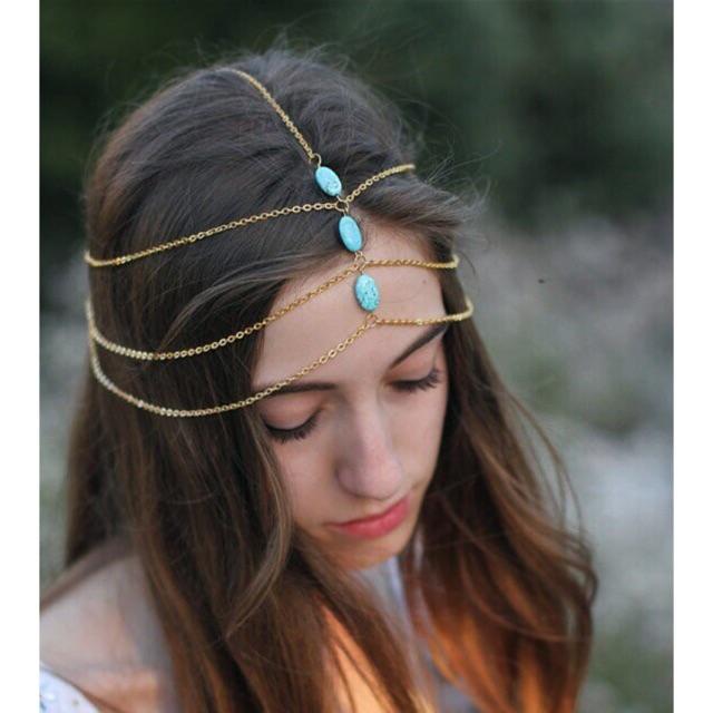 Bờm tóc bohemian - Vòng đội đầu head chain boho style