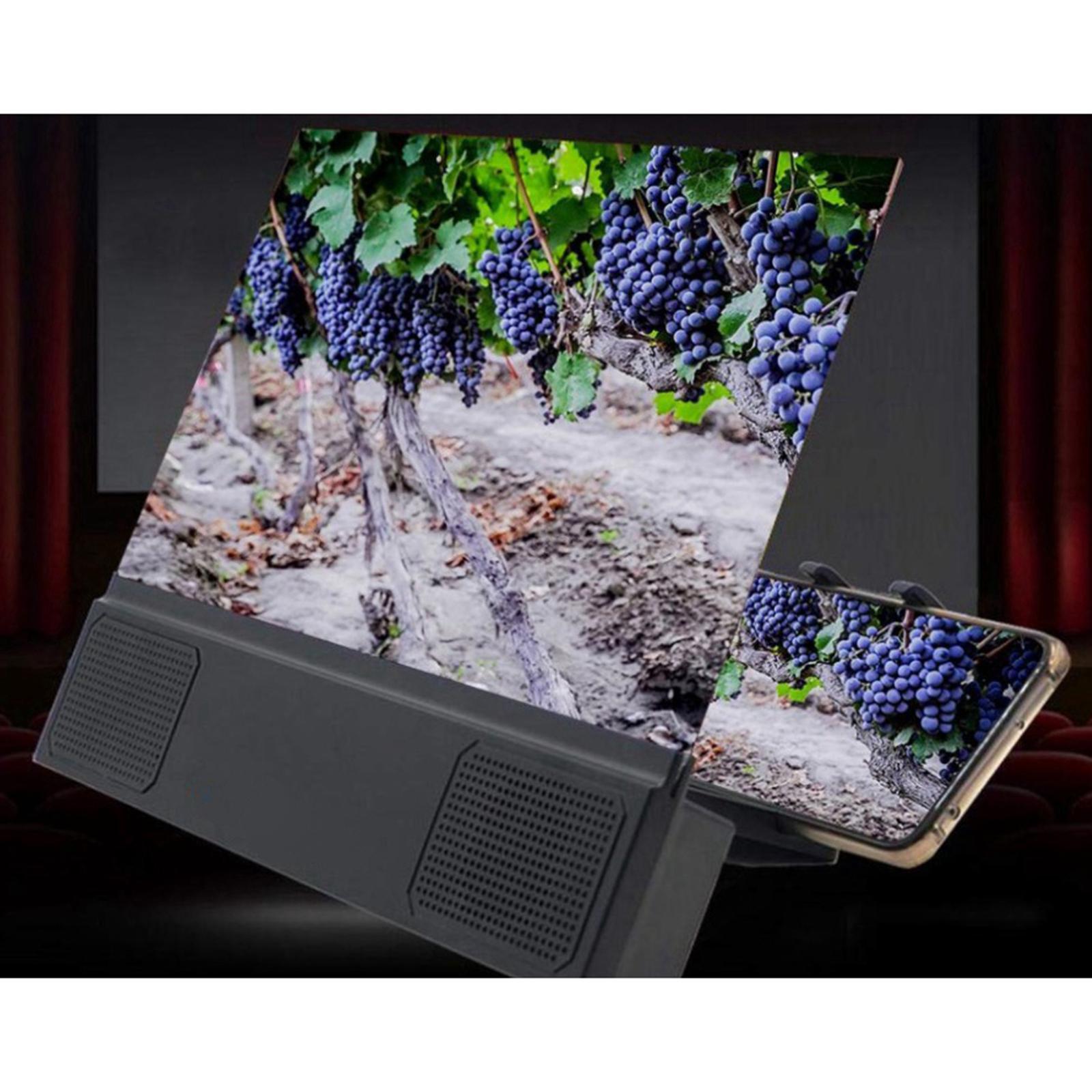 12 inch Mobile Phone Curved Screen Magnifier 3D HD Video Amplifier for Video