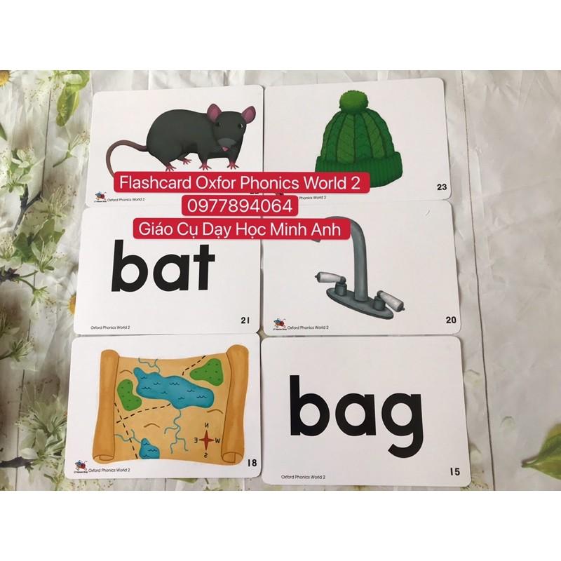 FLASHCARD OXFORD PHONICS WORLD 2️93 thẻ phonics thiết kế hai mặt cực đẹp dạy Tiếng Anh cho trẻ mầm non