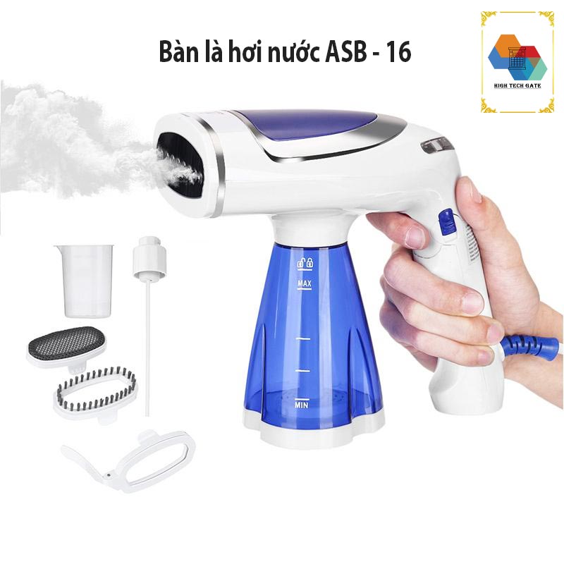 Bàn là hơi nước HiTECH ASB16 phiên bản đa năng 4 in 1, công suất mạnh mẽ 1600W, 3 cấp độ phun đáp ứng đa dạng vải, thiết kế gấp gọn siêu tiện lợi, hàng chính hãng