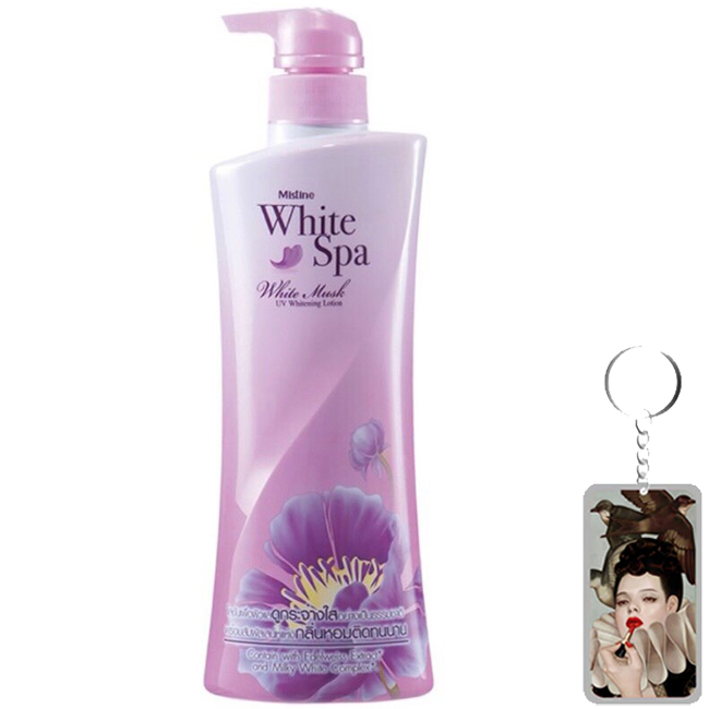 Kem dưỡng ẩm và trắng da da toàn thân Mistine White Spa Lotion 400ml tặng móc khóa