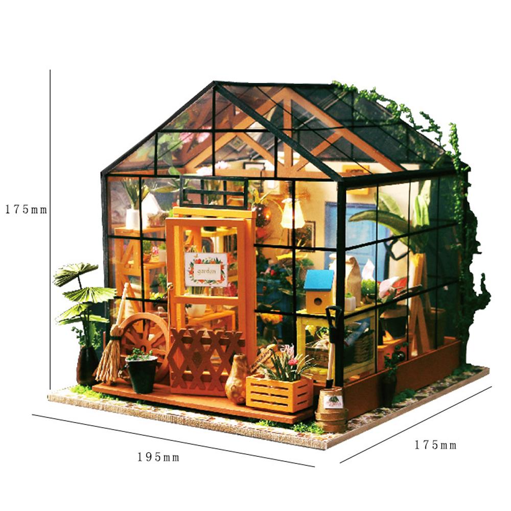 DIY Dollhouse Wooden Room Assemble Kit Home Decoration Miniature House Model Self-installed Simulation Dollhouse