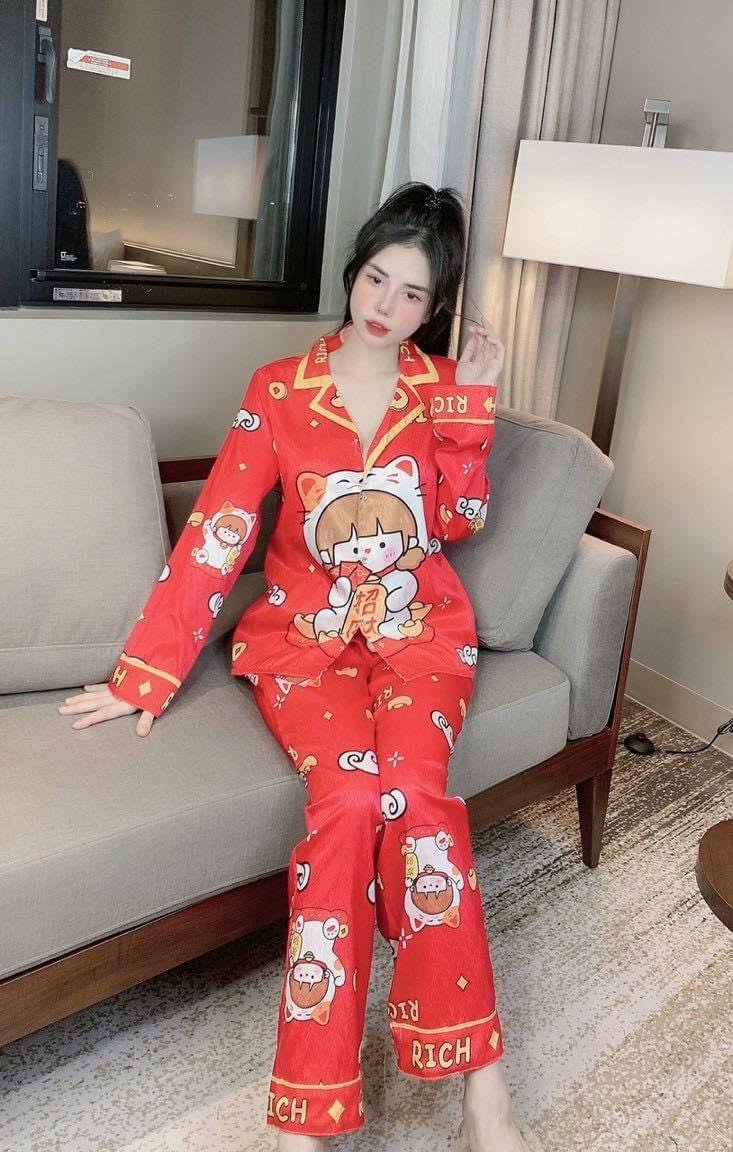 Đồ bộ lụa xước thiết kế