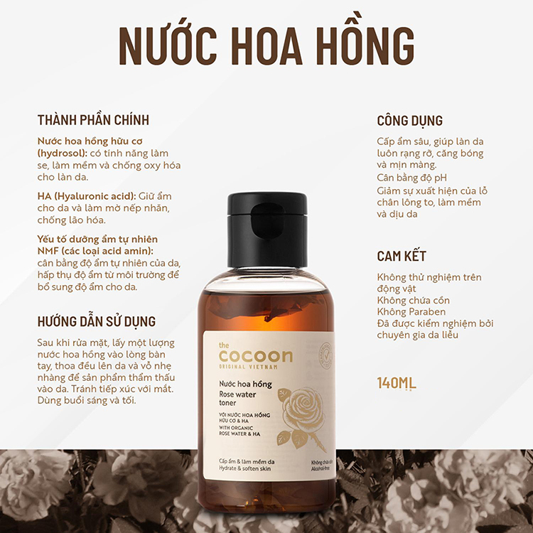 Nước Hoa Hồng Cocoon 140ml