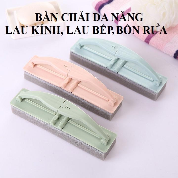 Bàn Chải Lau Kính, Bàn Chải Bọt Biển Vệ Sinh Nhà Bếp Đa Năng Có Tay Cầm Gấp Gọn Thiết Kế Thông Minh Tiện Lợi