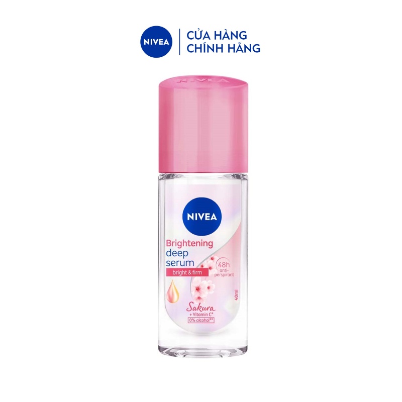 Bộ 2 Lăn Ngăn Mùi NIVEA Brightening Deep Serum Hương Hoa Sakura Dưỡng Trắng Da | Mịn Da - 85306