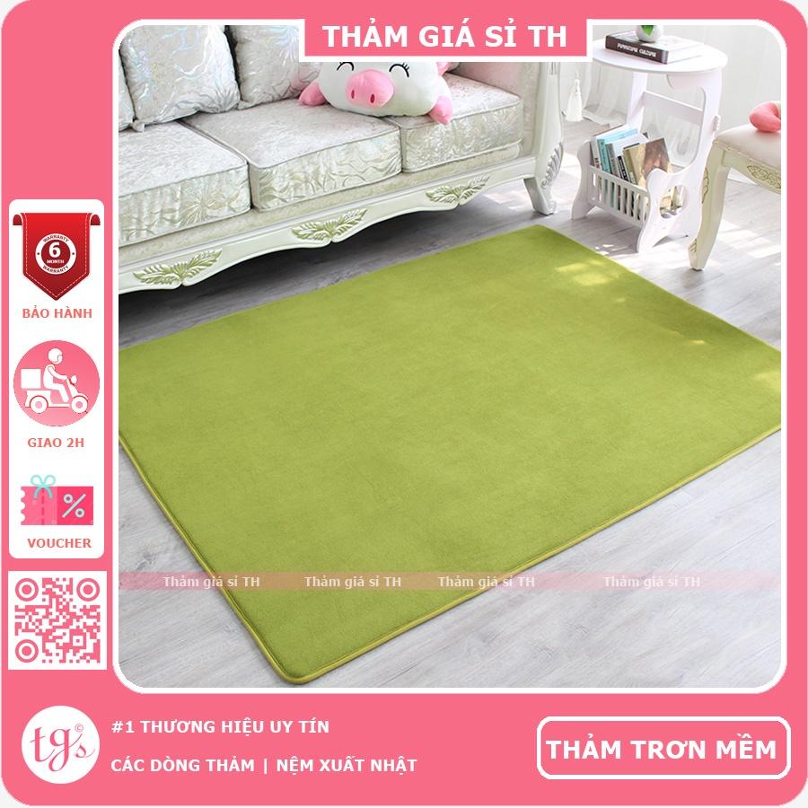 Thảm Nhung Màu Xanh Cỏ | Thảm Trang Trí Phòng Khách - Phòng Ngủ - Thảm Trải Sofa - Thảm Dành Cho Bé