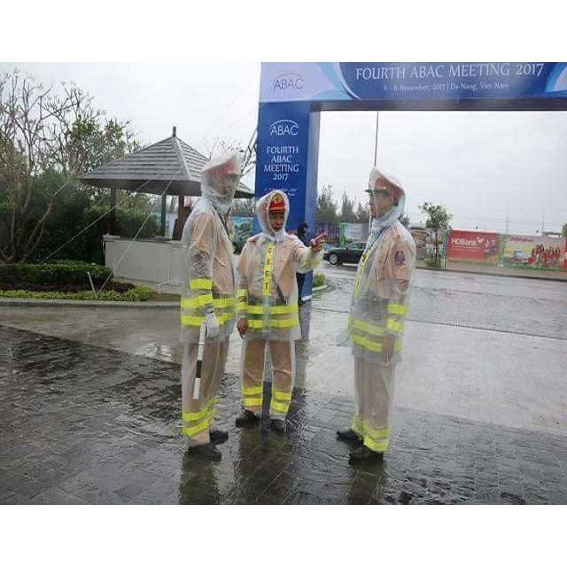 Áo Mưa Bộ Cảnh Sát Giao Thông, Có Phản Quang Trong Suốt