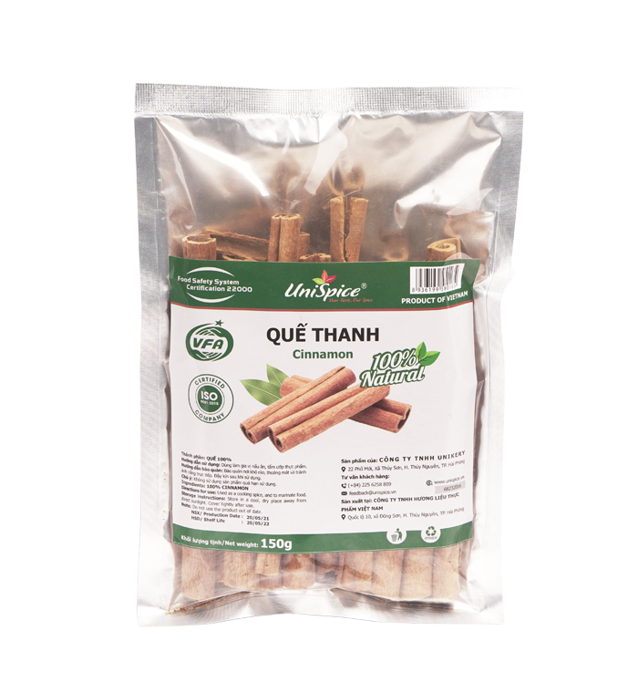 Quế thanh (túi) UniSpice 150gr- Gia vị tự nhiên