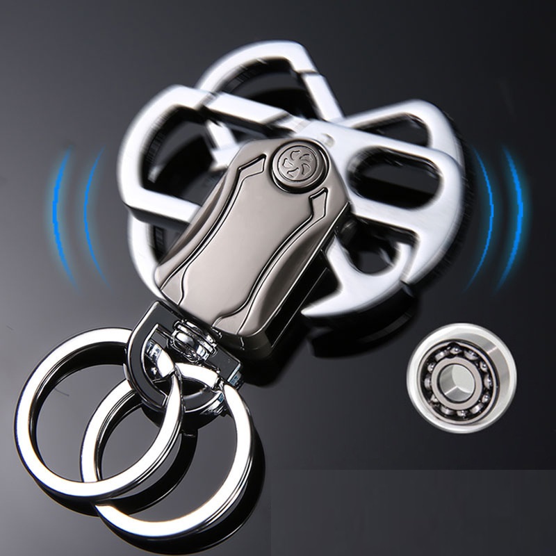 Móc khóa ô tô xe máy Spinner xả Stress kiêm dụng cụ mở nắp chai