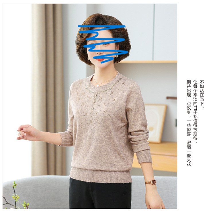 Áo Len Mùa Thu Mỏng Cho Mẹ AL06 - Hàng Quảng Châu Cao Cấp