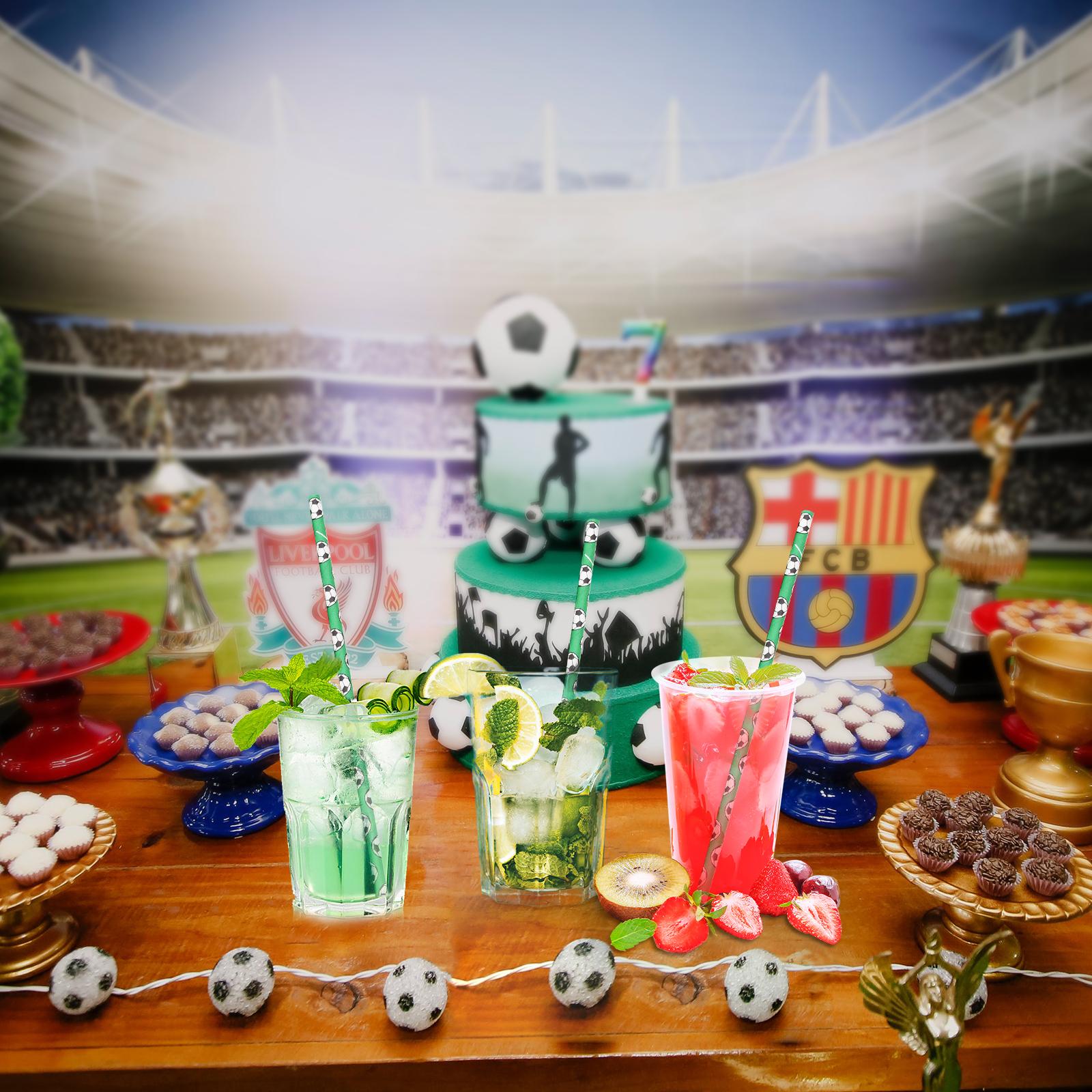 Set 100 Cái Ống Hút Uống Dùng Một Lần Cho Tiệc World Cup Bars Cocktail