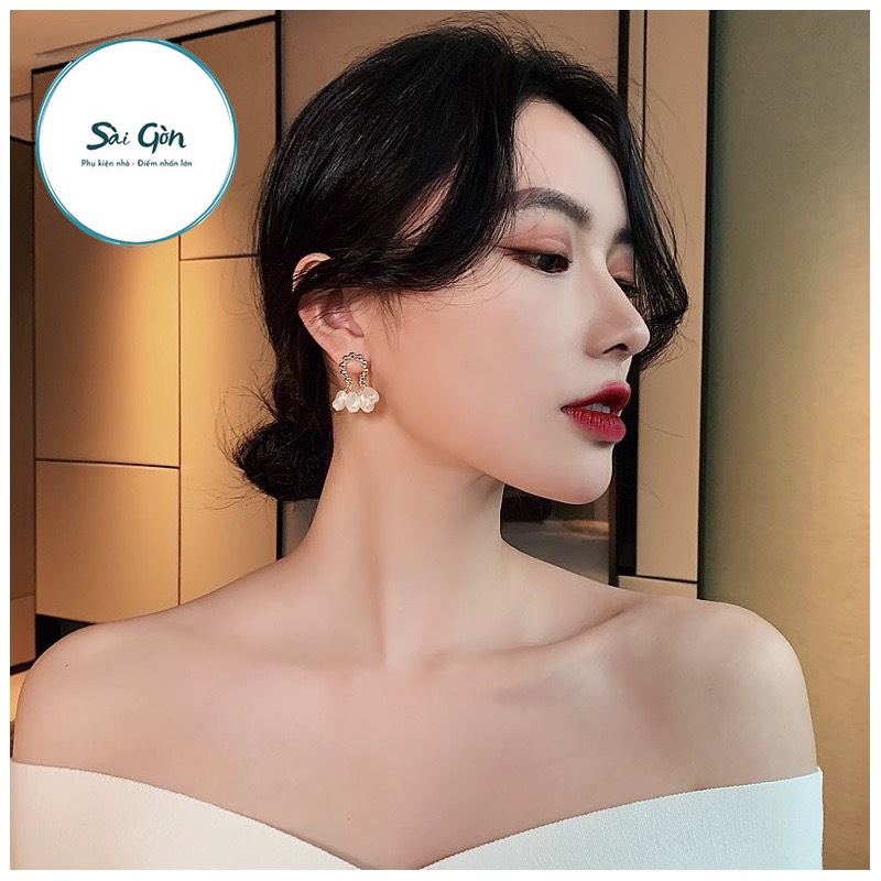 Bông tai ngọc trai chùm cao cấp SAIGON ACCESSORY