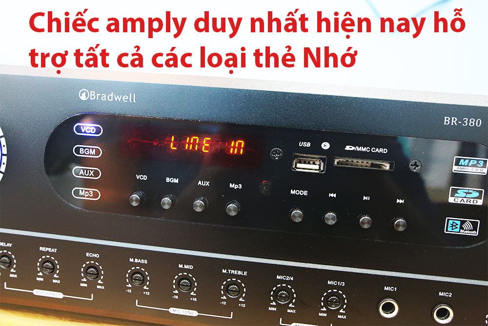 Amply chuyên dành cho karaoke nghe nhac bradwell BR360_ hàng nhập khẩu