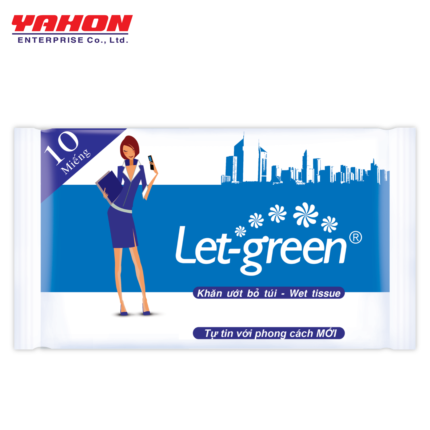 Combo 6 Gói Khăn Ướt Bỏ Túi LET-GREEN, 10 Miếng/Gói