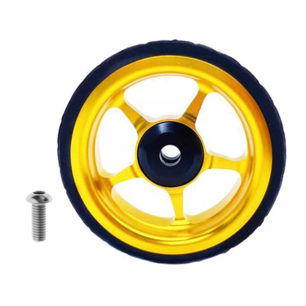 2-6pack Easy Wheel for Folding Bike EZ Wheels Wheel Easywheel Golden