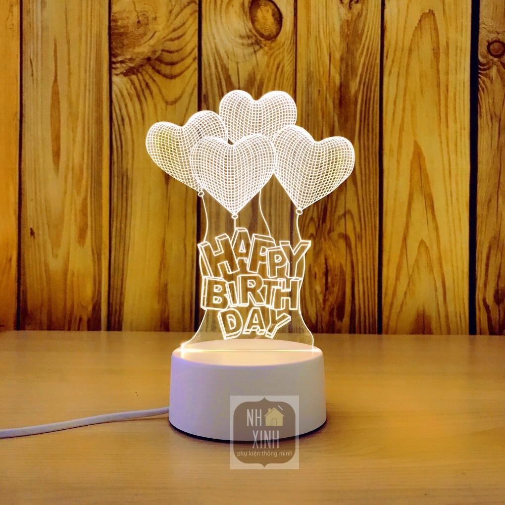 Đèn LED 3D trang trí phòng ngủ. Quà sinh nhật đẹp