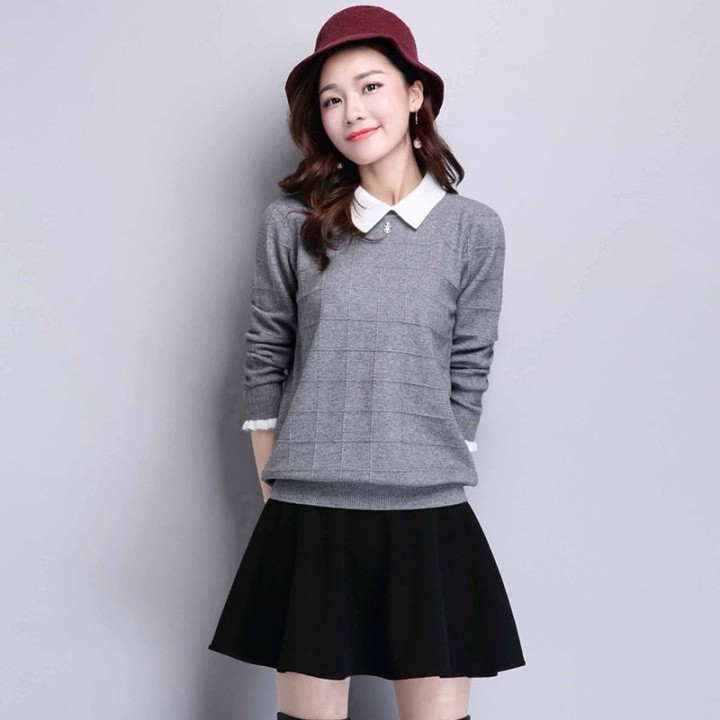 ÁO LEN HAZOLE CỔ BẺ HÀNG NHẬP LEN MỊN ĐẸP 01336 2