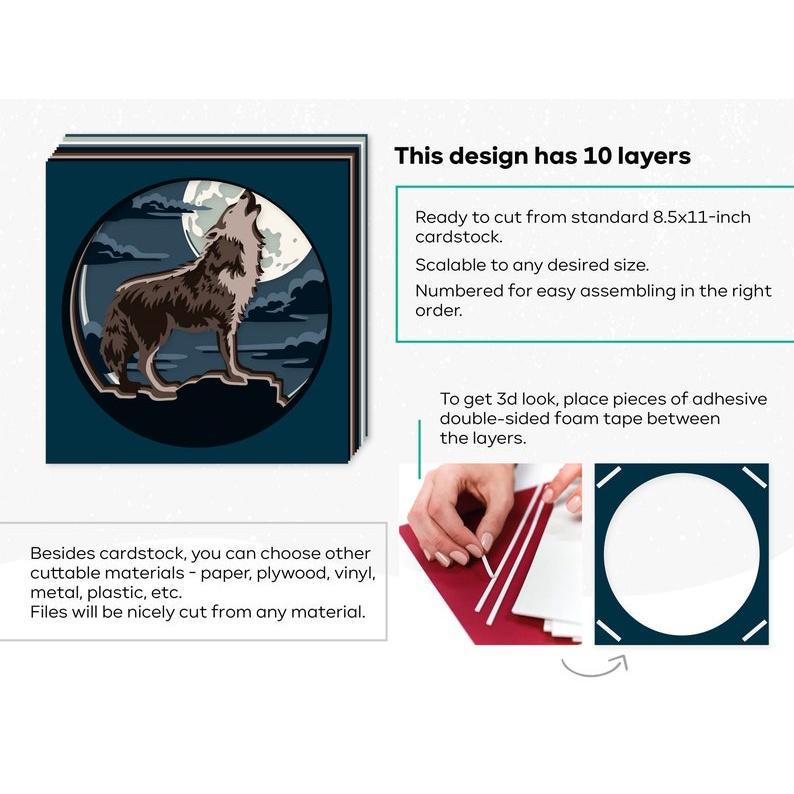 Tranh lắp ráp mẫu chó sói 2