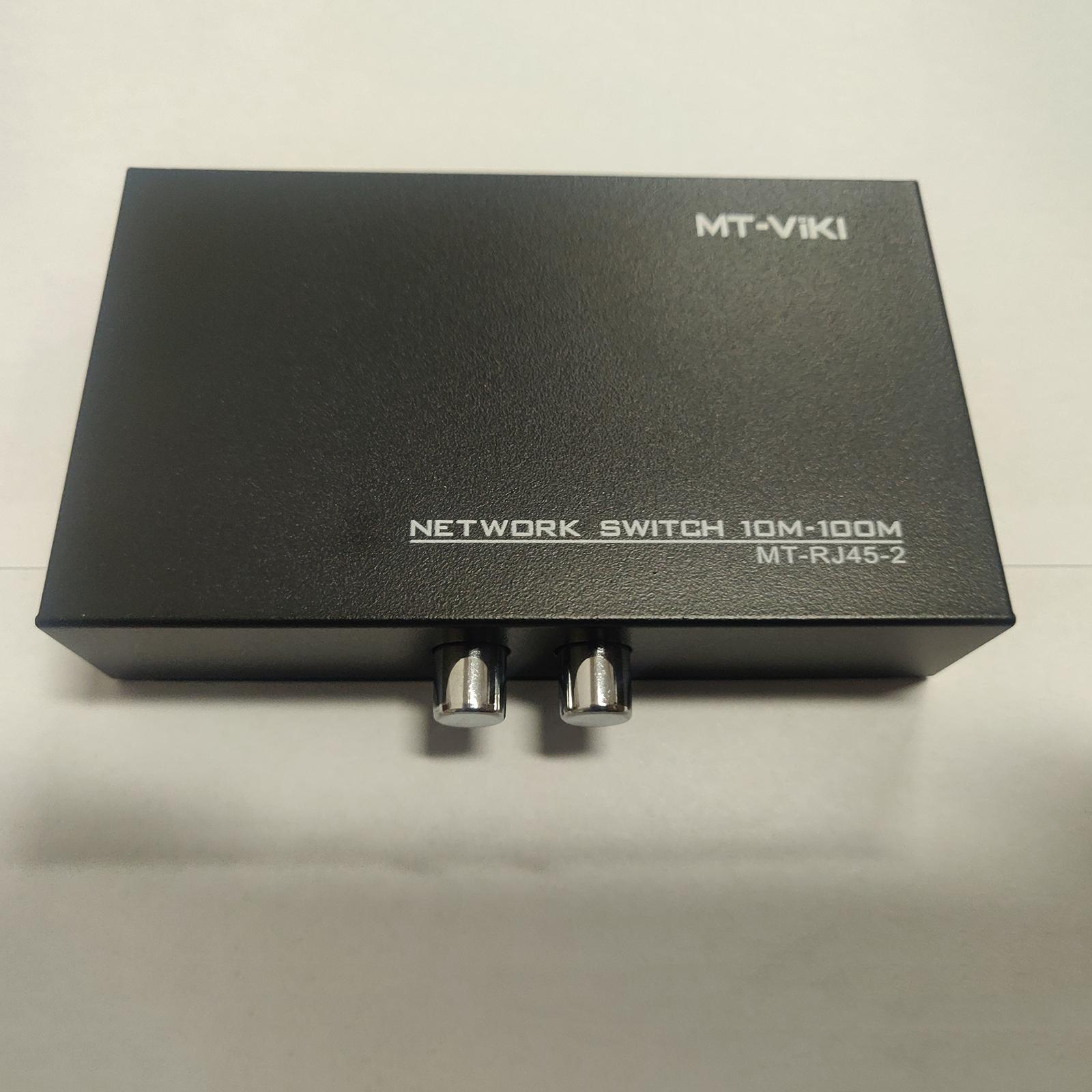 2Port A B Manual Network Sharing Switch Box RJ45 Ethernet Switcher