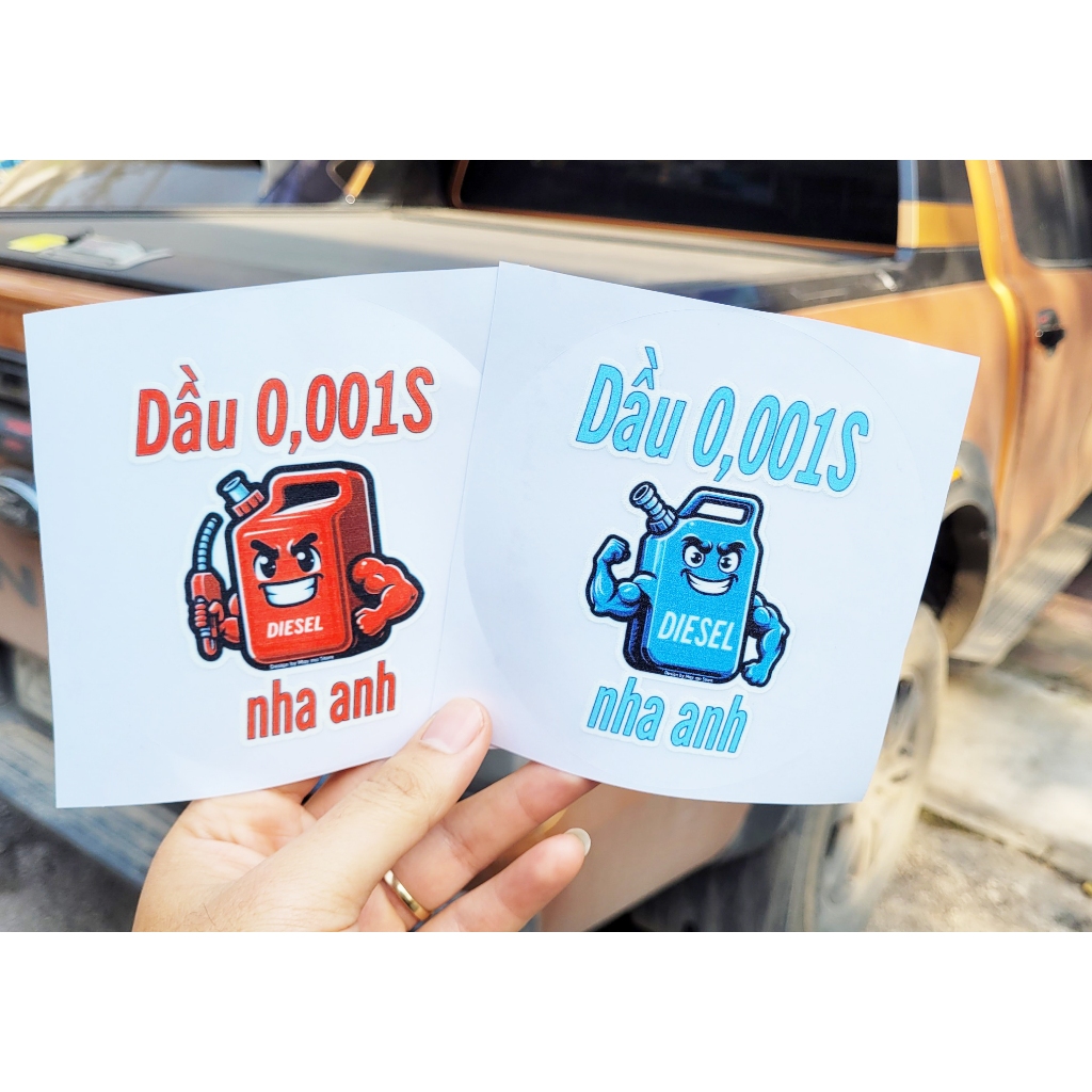 Decal dán xe, tem dán xe, Trang trí nắp bình nhiên liệu - thiết kế đặc biệt phủ sơn UV dán kính hậu ôtô Mày mò Store