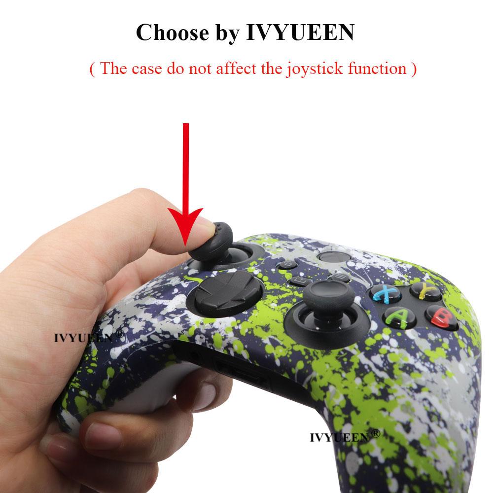 Vỏ silicone mềm cho Xbox Series X S Bộ điều khiển bảo vệ da Gamepad Skin Cao su Grips Cap M tay Khẩu hiệu che màu Shell: Graffiti D