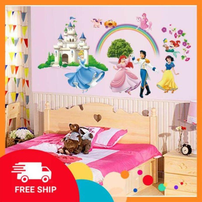 Decal dán tường công chúa hoàng tử cho bé
