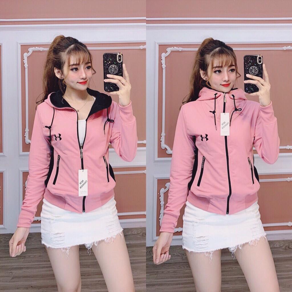 Áo khoác nữ Chống nắng dáng dài túi có dây kéo, tay xỏ ngón vải mịn